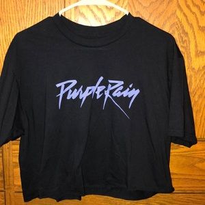 Cropped purple rain shirt